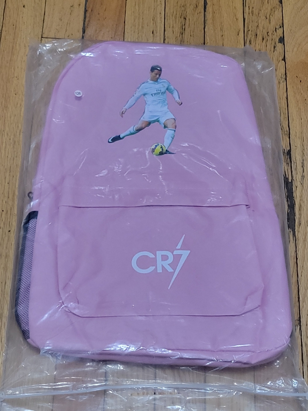 Pink CR7 Backpack with Cristiano Ronaldo Graphic New